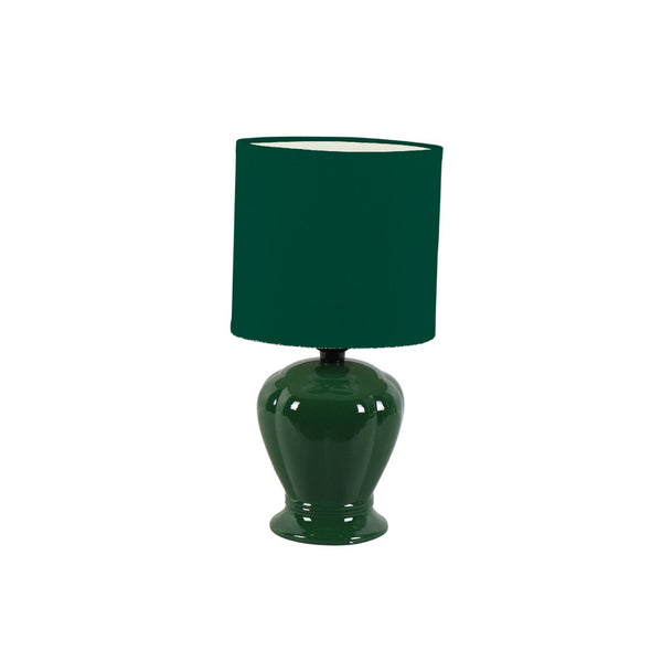 Ceramic Table Lamp With Shade 12.6" (Emerald) 