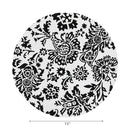 Printed Round Cotton Rope Placemat Black Baroque - Set of 12