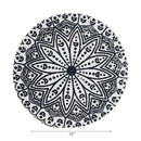 Printed Round Cotton Rope Placemat Blue Mandala - Set of 12