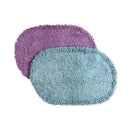Oval Chenille Shaggy Bath Mat (18 X 30) (Asstd) - Set of 2