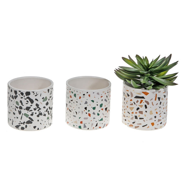 Ceramic Round Planters (Terrazzo) (6/Disp) - Set of 6