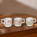 Ceramic Cup Planters Floral Garden 6/Disp - Set of 6