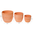 Ceramic Round Planters Clayton Set Of 3