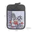 Pot Holder With Pocket Tropical Chic - Set of 4