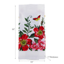 Hand Towel Fiery Red Floral - Set of 6