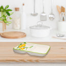 Ceramic Lemon 2-Section Tray - Set of 2