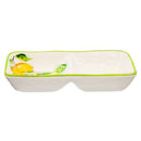 Ceramic Lemon 2-Section Tray - Set of 2