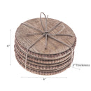 Set Of 4 Natural Beaded Round Coasters