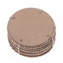 Set Of 4 Natural Beaded Round Coasters