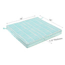 Cross Stripes Outdoor Chairpad Teal - Set of 2