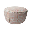 Cross Stripes Outdoor Inflatable Pouf Peach