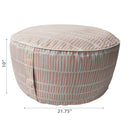Cross Stripes Outdoor Inflatable Pouf Peach