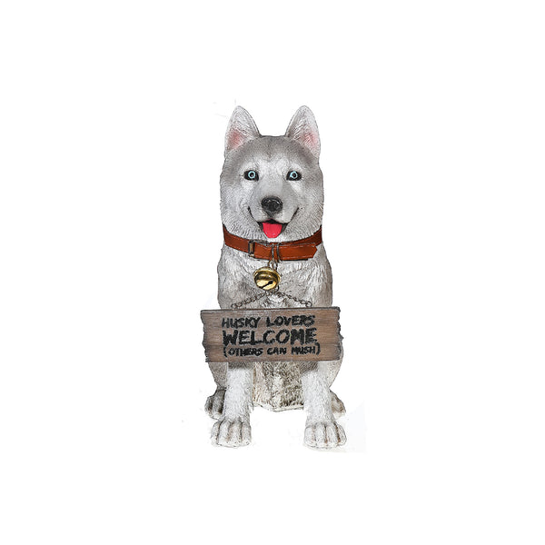 Husky With Sign Scout