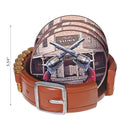 Set Of 4 Last Call Western Coasters With Holder