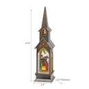 Led Bronze Church With Nativity Scene