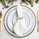 Silver Beaded Napkin Ring - Set of 6