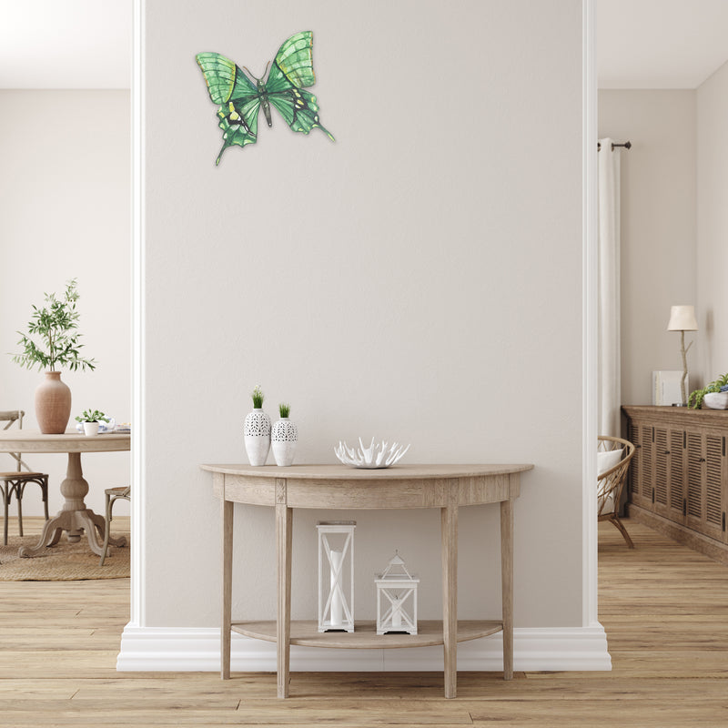 Metal Butterfly Wall Decor Green