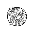 Metal Black Wall Decor Lilies