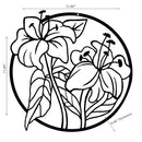 Metal Black Wall Decor Lilies