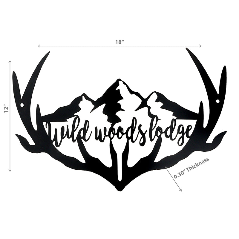 Metal Black Wall Decor Wild Woods Lodge