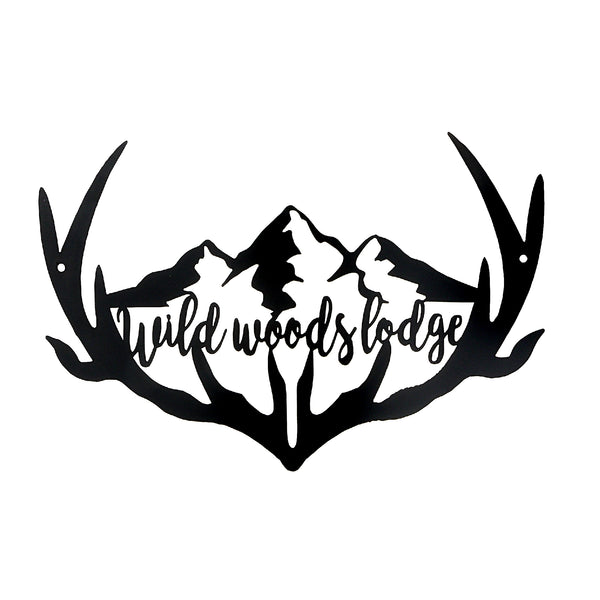 Metal Black Wall Decor Wild Woods Lodge