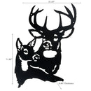 Metal Black Wall Decor Double Deer