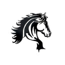 Metal Black Wall Decor Horse Head