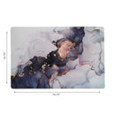 Plastic Placemat Marbling Black And Gold - Set of 12