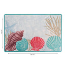 Plastic Placemat Seashells By The Seashore - Set of 12