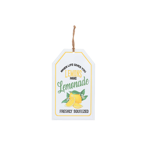 Embossed Metal Sign Make Lemonade