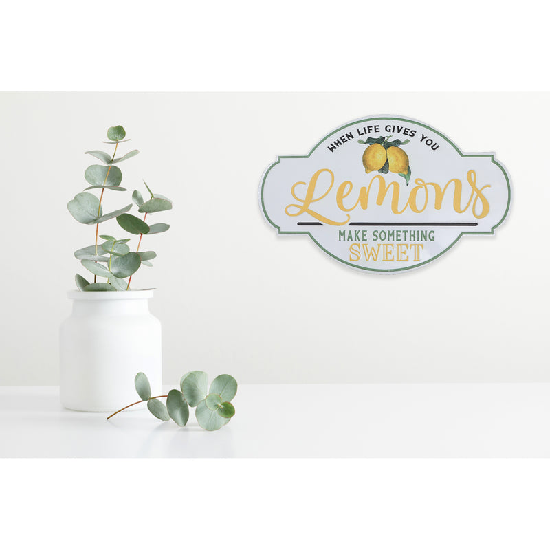 Embossed Metal Sign When Life Gives You Lemons