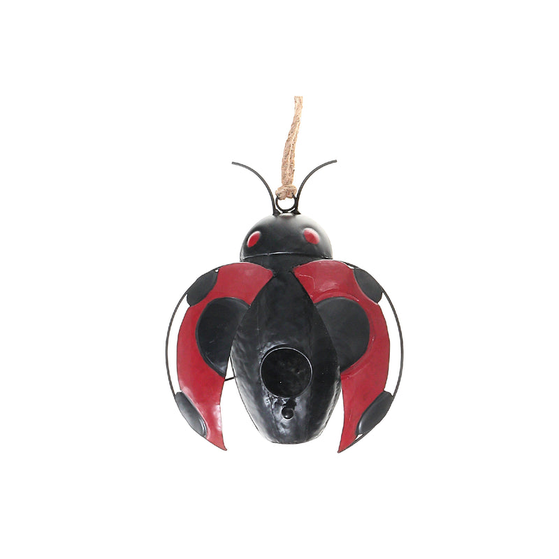 Metal Ladybug Birdhouse