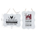 Hanging Metal Sign Farm Sweet Farm/Farmer'S Market Asstd - Set of 2