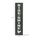 Vertical Embossed Metal Sign Rise And Shine