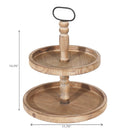 2 Tier Wooden Round Stand