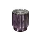 4.6 Oz Ribbed Electroplated Scented Candle (Tropical Dreams) - Set of 2