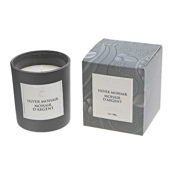 7 Oz Luxe Scented Candle In Gift Box (Silver Mohair) - Set of 2