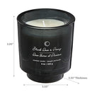 8Oz High Gloss Round Candle Black Rose & Peony