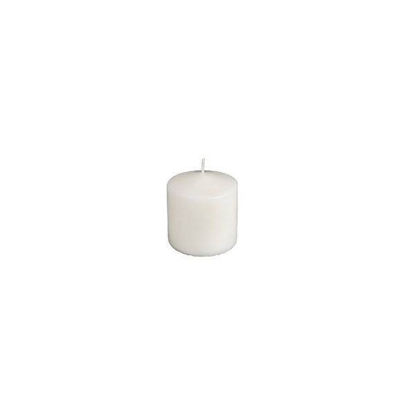 2.75" X 3" Unscented Pillar (White) - Set of 2