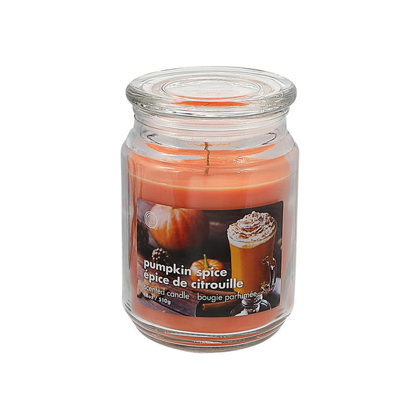 18 Oz Scented Jar With Glass Lid (Pumpkin Spice) - Set of 2