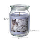 18 Oz Scented Jar With Glass Lid White Woods - Set of 2