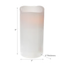Led Wave Top Unscented White Candle With Timer 3X4" - Set of 3
