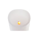 Led Wave Top Unscented White Candle With Timer 3X4" - Set of 3
