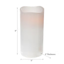 Led Wave Top Unscented White Candle With Timer 3X6" - Set of 3