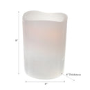 Led Wave Top Unscented White Candle With Timer 4X8" - Set of 2