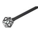 16/19Mm Metal Drape Pole Set (Waize - Black) (28-48)