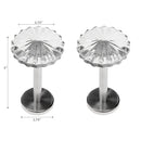 Metal Curtain Holdback Set Radial Nickel