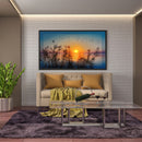 Led Canvas Wall Art Sunset Over Water 16 X 12