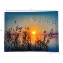Led Canvas Wall Art Sunset Over Water 16 X 12