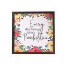 Framed Canvas Wall Sign Everyday Brings New Possibilities